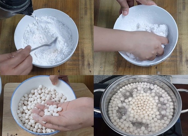 cách làm trân châu bằng bột bắp